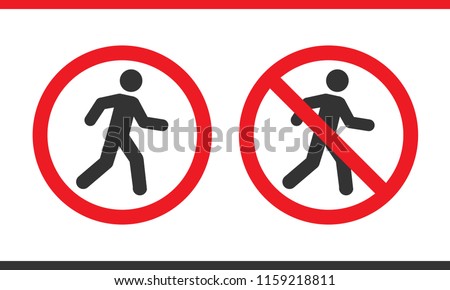 Prohibition pedestrians sign
 Stockfoto © 