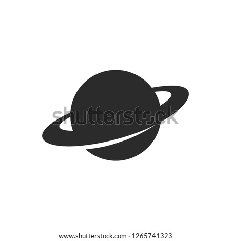 Saturn icon vector silhouette