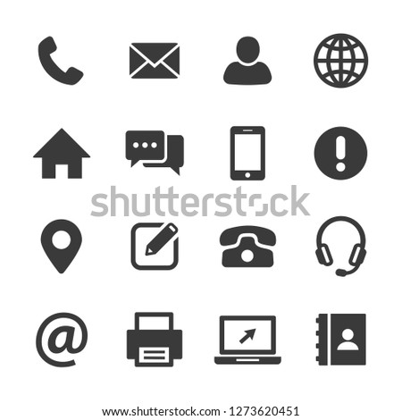 contact us icons vector