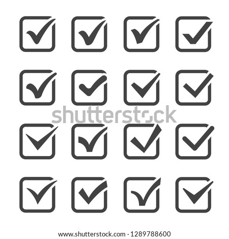 set of checkbox icons