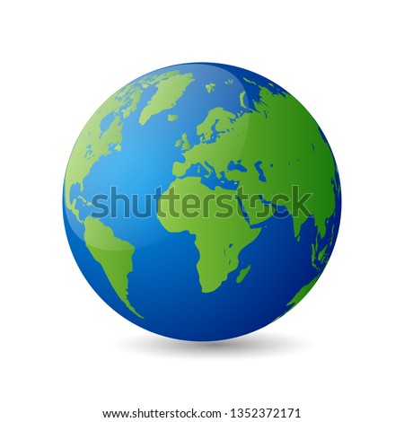 glossy earth globes illustration vector image