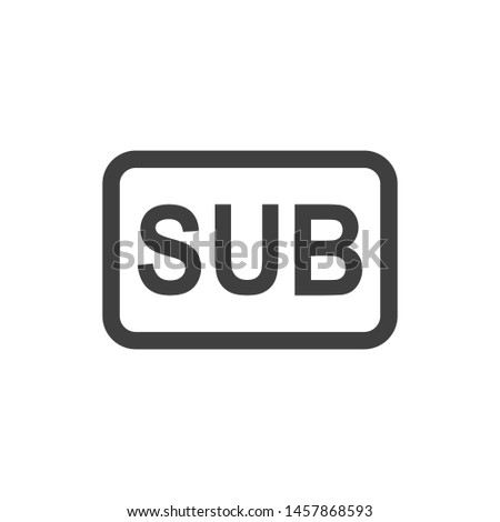 Subtitle media player icon vector image