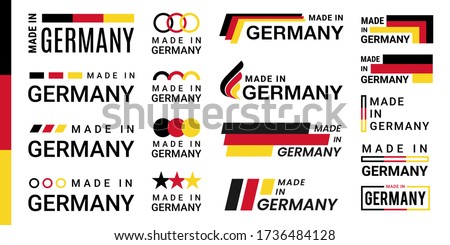 Made in germany logo labels set vector image