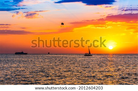 Sunset over the sea horizon. Sunset sea horizon. Sunset sea horizon. Sunset sea sky