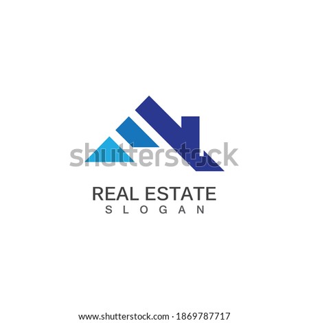 Real Estate Logo design template. Roofing logo vector