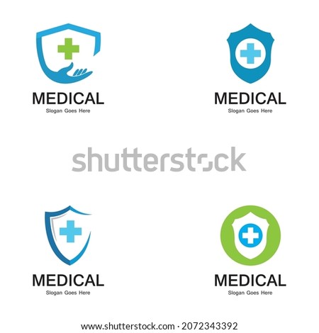 Shield Medical Logo Vector Template