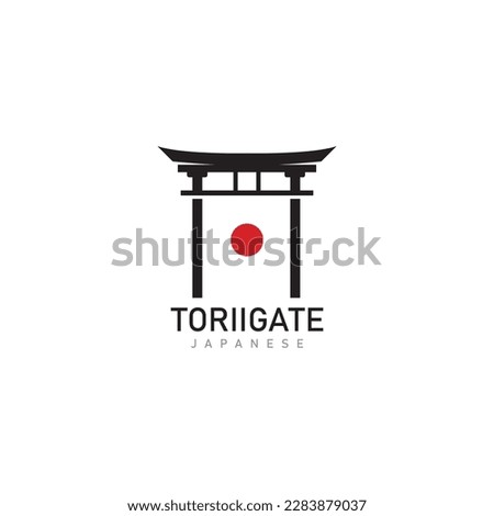 japanese torii gates logo and symbol design icon