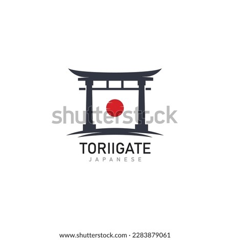 japanese torii gates logo and symbol design icon