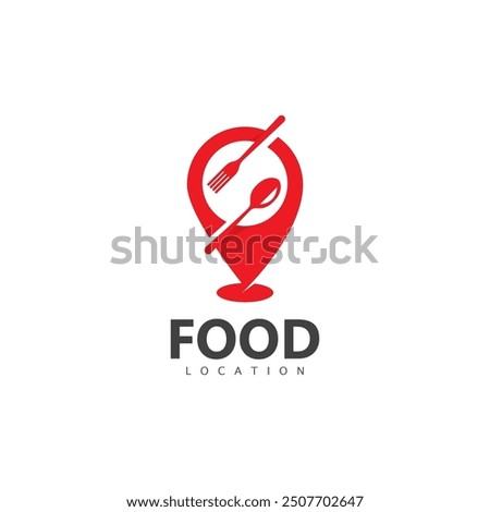 Food Location Logo Design Template