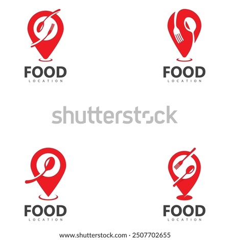 Food Location Logo Design Template