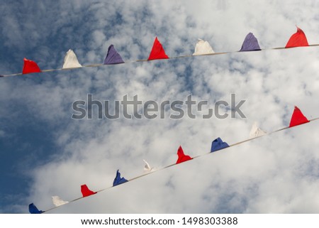 Similar – Image, Stock Photo pennant backyard Red