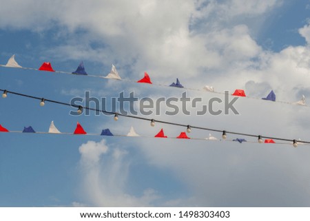 Similar – Image, Stock Photo pennant backyard Red