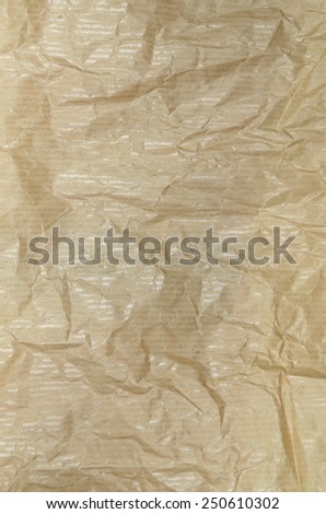 Greaseproof Paper, Detail, vertical / Wrinkled Paper