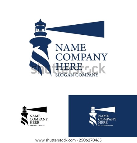 Logo company lighthouse luxury shield