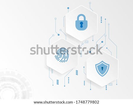 abstract hexagon technology background cyber security concept vector illustration
