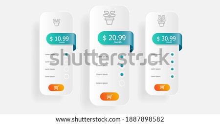 price table template vector illustration background