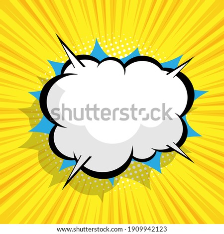 abstract comic background with blank speech bubble vector illustration Foto stock © 
