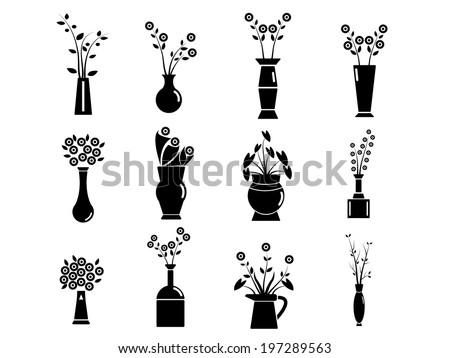 Set of Vase Vector Illustration