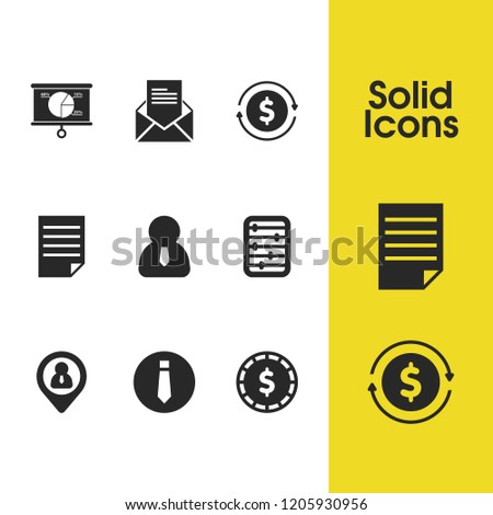 Job business icons set with scores, money reset and coin elements. Set of job business icons and abacus concept. Editable vector elements for logo app UI design.