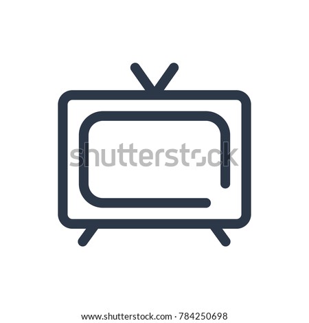 Tv icon. Isolated telly and tv icon line style. Premium quality vector symbol drawing concept for your logo web mobile app UI design.