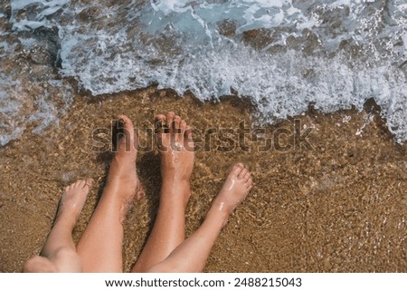 Similar – Image, Stock Photo Barefoot in water Water