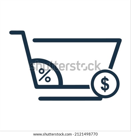 Shopping basket or Subtraction  icon