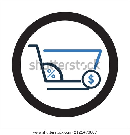 Shopping basket or Subtraction  icon