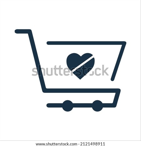 Shopping basket or Subtraction  icon