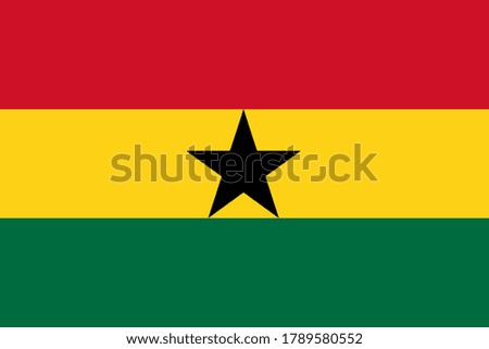 Ghana flag image vector. EPS.file.