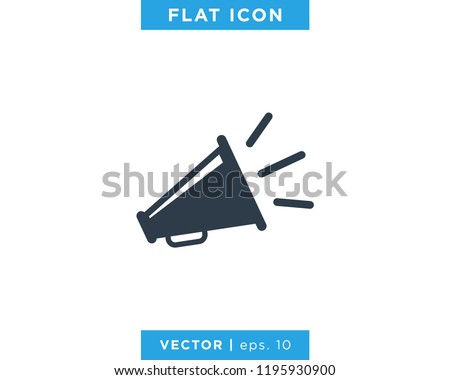 Megaphone Icon Vector Logo Design Template.