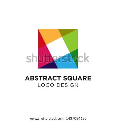 Abstract Square Logo Design Template