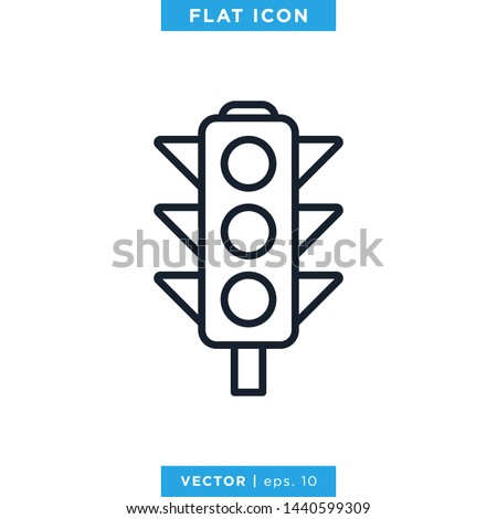 Traffic Light Icon Vector Design Template