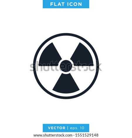 Radioactive Icon Vector Logo Illustration Design Template