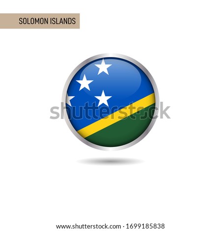 Solomon Islands round flag vector design template