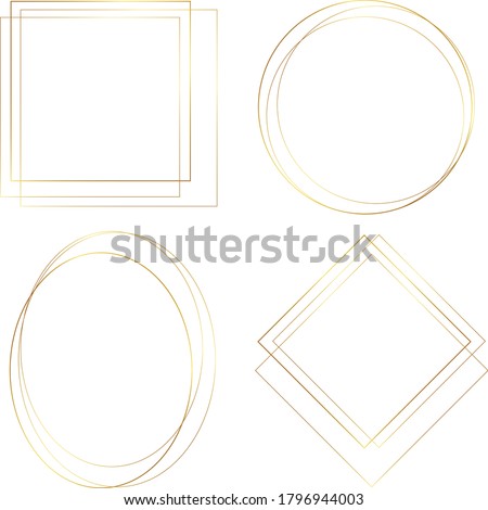 Thin Golden Multiple Layered Frame