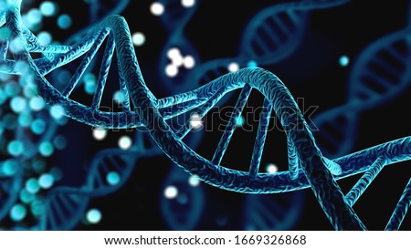 Blue helix human DNA structure ストックフォト © 