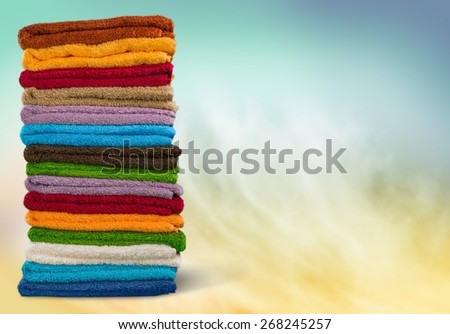 Towel, Laundry, Stack.