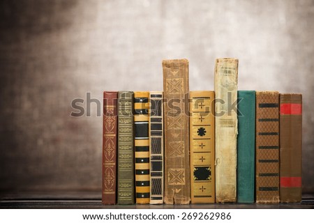 Book, In A Row, Old.