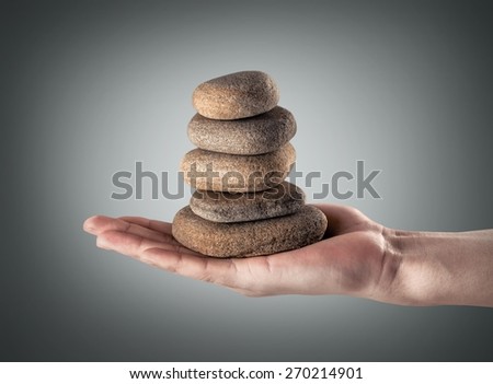 Stone, Balance, Human Hand.