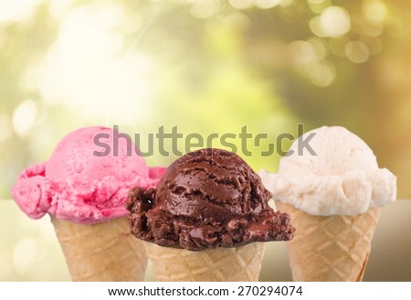 Ice Cream, Ice Cream Cone, Chocolate.
