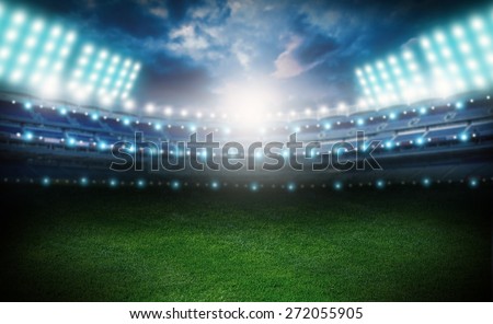 Stadium, soccer, field.