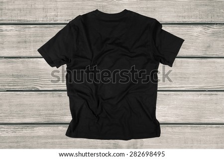 T-Shirt, Black, template.