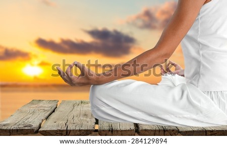 Yoga, Meditating, Beach.