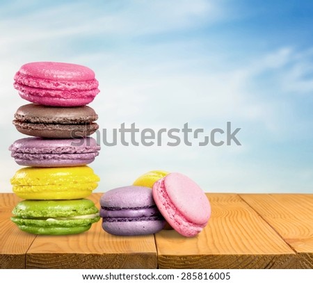 Macaroon, Cake, Multi Colored.