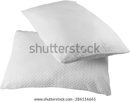 Pillow, White, Isolated.