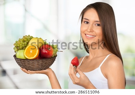 Fruit, Women, Healthy Lifestyle.