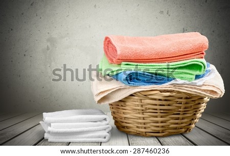 Laundry, Towel, Laundry Basket.