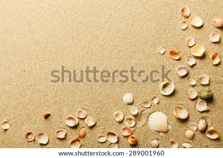 Sand, beach, sea.