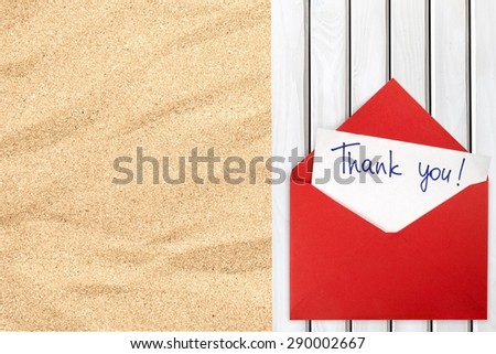 Thank You, Envelope, Letter.