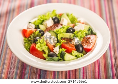 Salad, Greek Salad, Food.